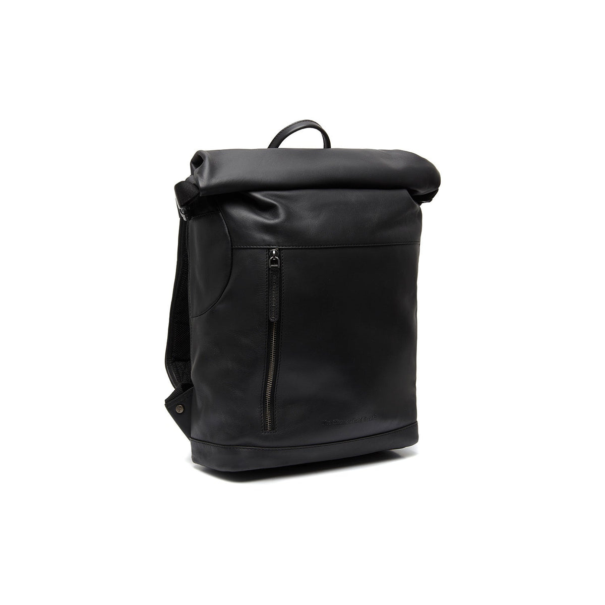 Mazara Full-Grain Leather Roll-top Backpack pour Femme in Classic 100% Full-Grain Leather - Full Exterior Front Profile View | Acheter en ligne