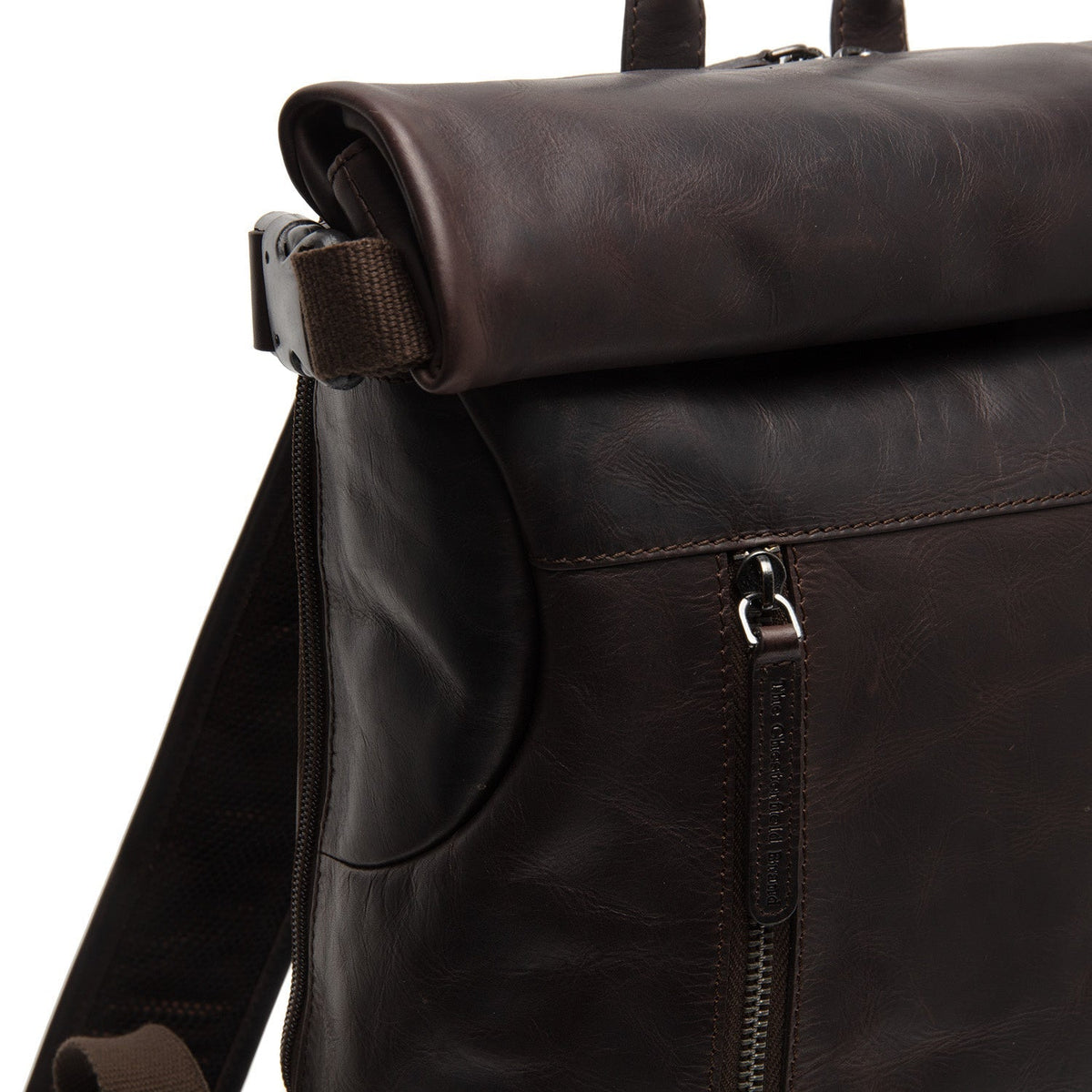 Mazara Full-Grain Leather Roll-top Backpack pour Femme – Vue produit alternative 2