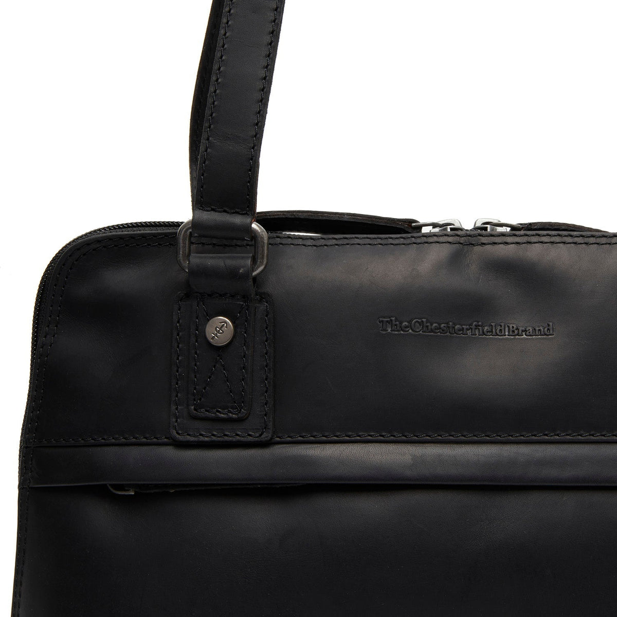 
Classic 100% Full-Grain leather Bag - Perspective arrière montrant les bretelles en cuir renforcées