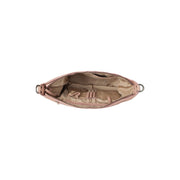 Solid Antique Brass Hardware &amp; Heavy-Duty Dual Zipper Detail on Bolivia Full-Grain Leather Shoulder Bag pour Femme