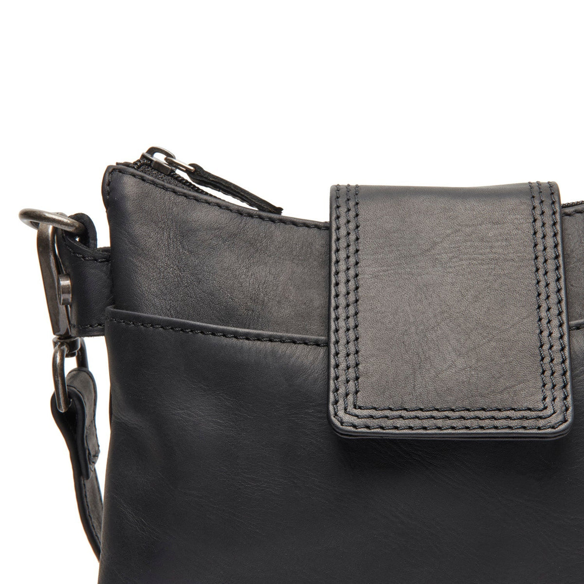 
Classic 100% Full-Grain leather Bag - Perspective arrière montrant les bretelles en cuir renforcées