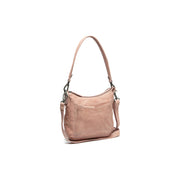 Caroline Full-Grain Leather Shoulder Bag pour Femme in Classic 100% Full-Grain Leather - Full Exterior Front Profile View | Acheter en ligne