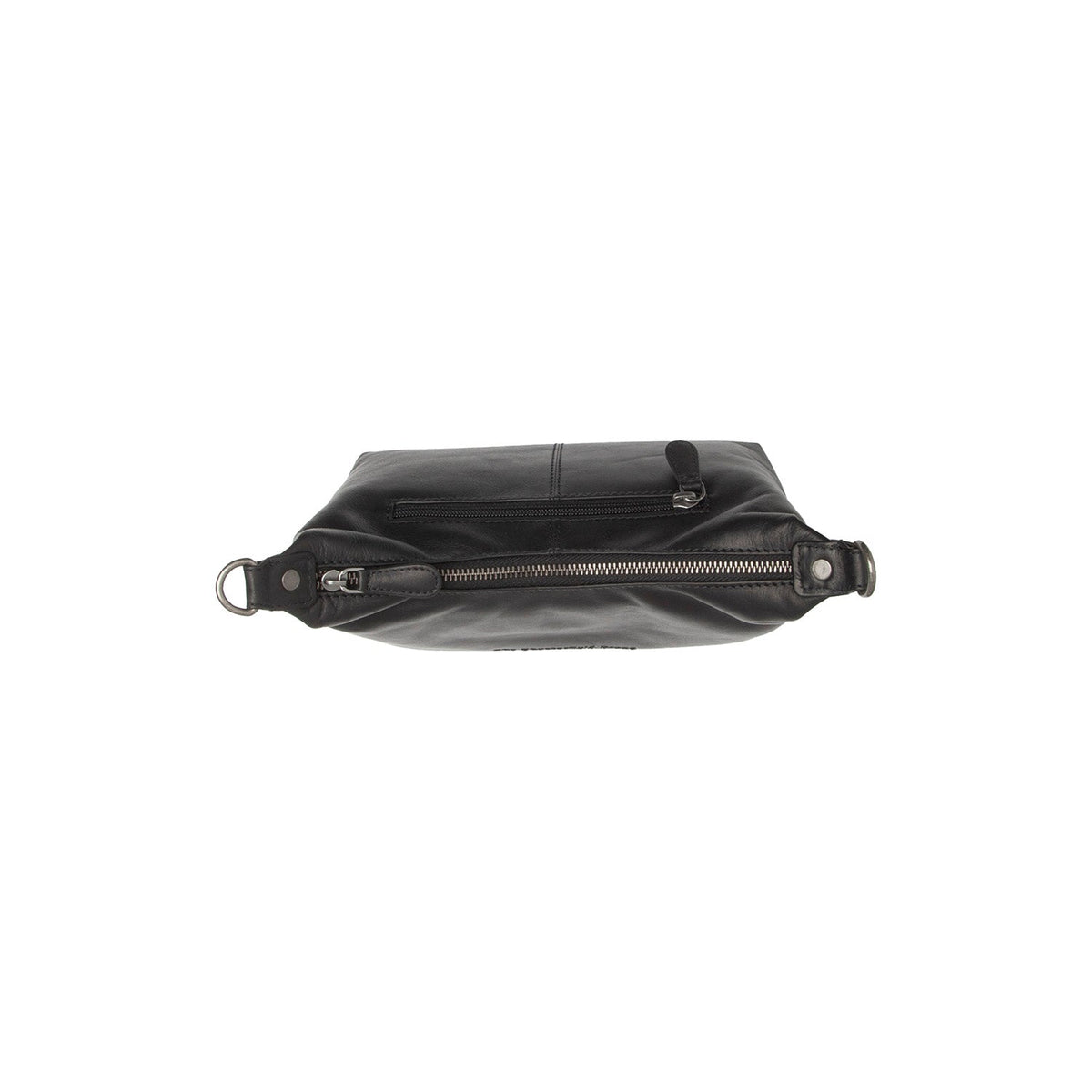 Solid Antique Brass Hardware &amp; Heavy-Duty Dual Zipper Detail on Christie Full-Grain Leather Shoulder Bag pour Femme
