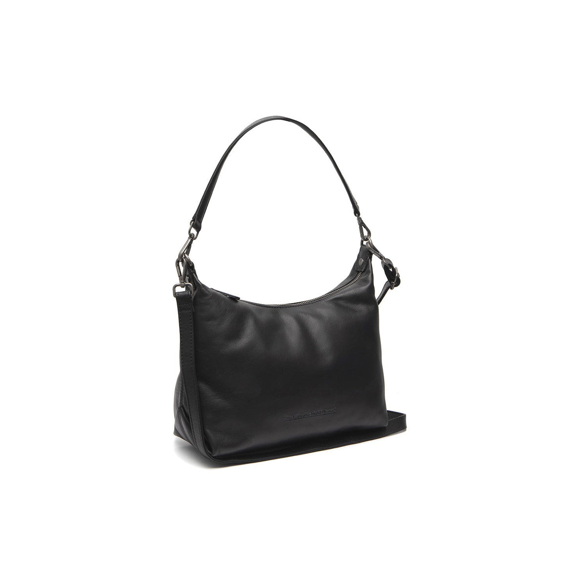 Skara Full-Grain Leather Shoulder Bag pour Femme in Classic 100% Full-Grain Leather - Full Exterior Front Profile View | Acheter en ligne