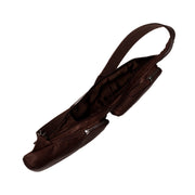 Brown Leather Sling Bag Logan pour Femme, detail view 3