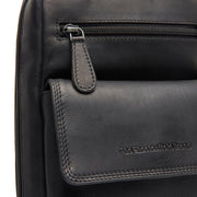 Leather Sling Bag Turelle pour Femme - Structured Side Profile Showing Gusset Depth &amp; Expansion Capacity