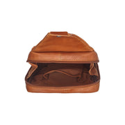 Cognac Leather Sling Bag Turelle pour Femme, detail view 4