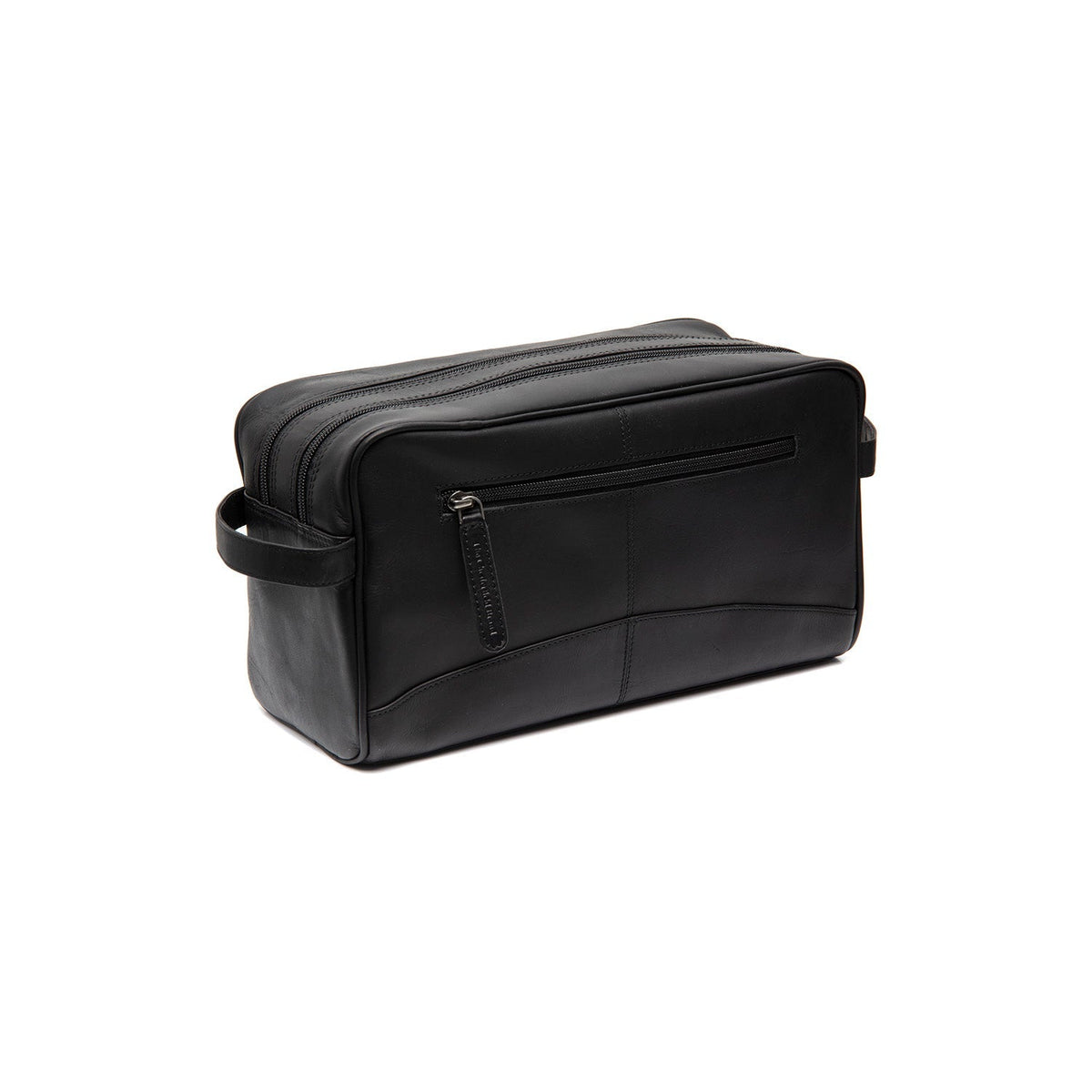 Styled Fit Perspective of Stefan Full-Grain Leather Toiletry Bag pour Femme on Model - Natural Daylight Drape