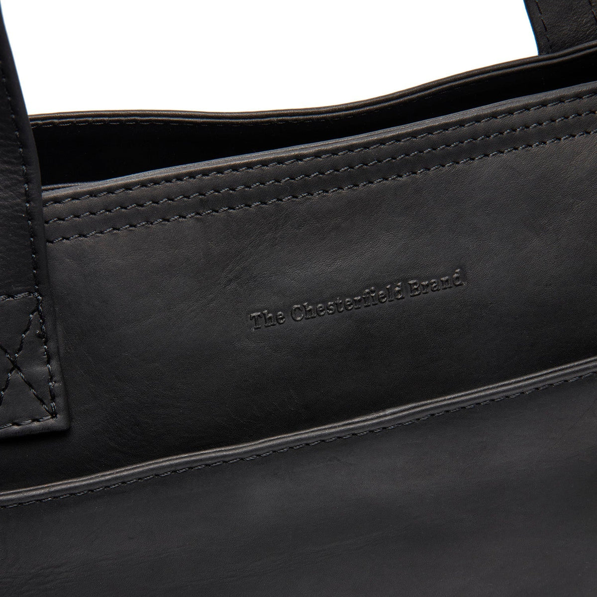 
Classic 100% Full-Grain leather Bag - Perspective arrière montrant les bretelles en cuir renforcées