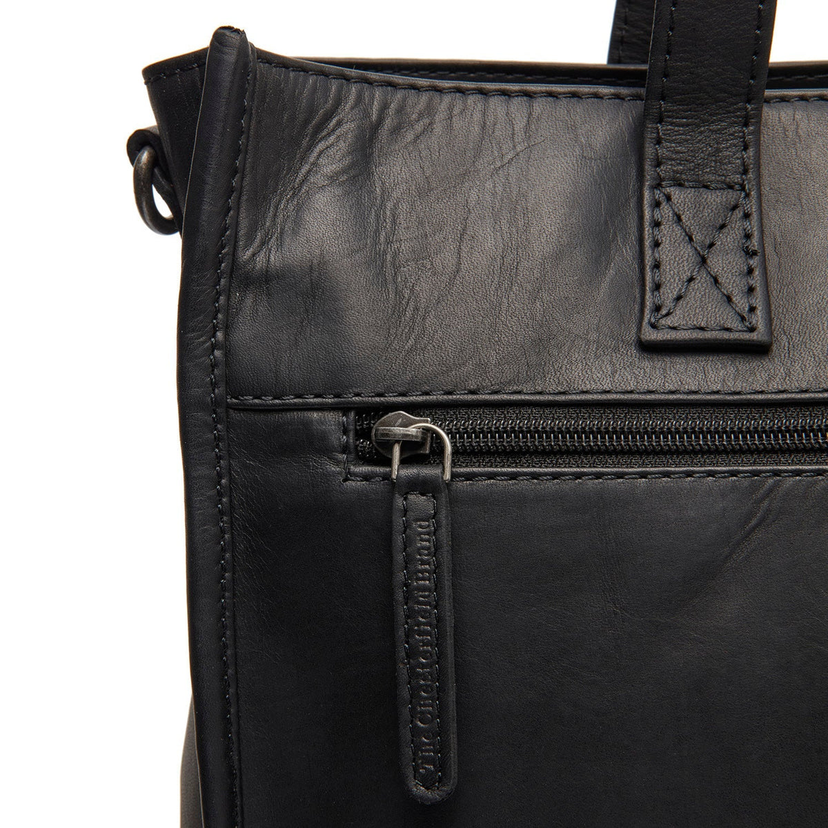 
Adana Sac cabas en cuir pleine fleur - Profil latéral structuré montrant la profondeur du soufflet