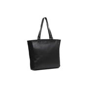 Berlin Full-Grain Leather Tote Bag pour Femme in Classic 100% Full-Grain Leather - Full Exterior Front Profile View | Acheter en ligne