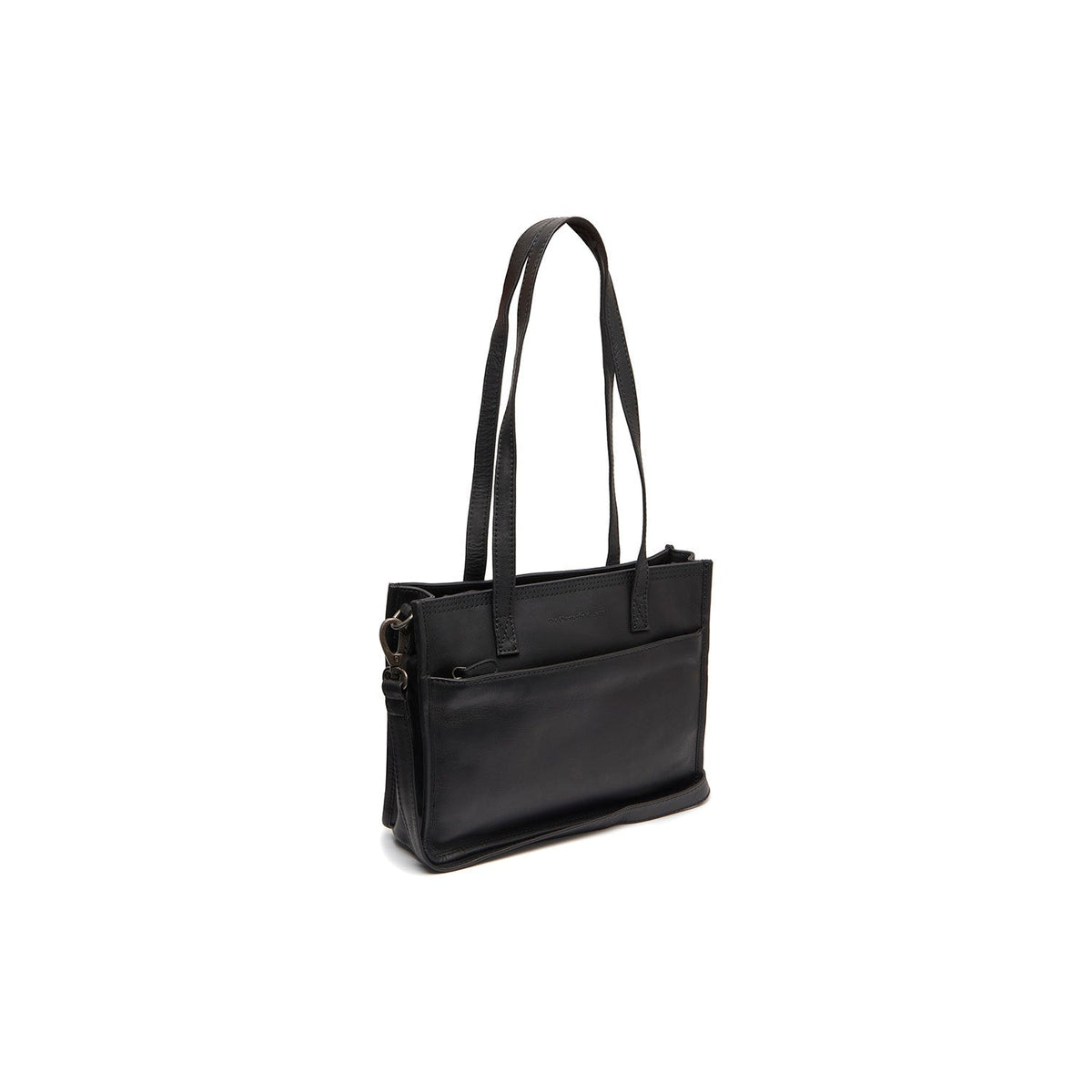 Estella Full-Grain Leather Tote Bag pour Femme in Classic 100% Full-Grain Leather - Full Exterior Front Profile View | Acheter en ligne