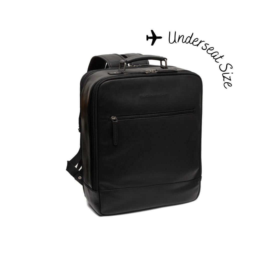 Jamaica Full-Grain Leather Travel Backpack pour Femme in Classic 100% Full-Grain Leather - Full Exterior Front Profile View | Acheter en ligne