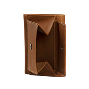 Solid Antique Brass Hardware &amp; Heavy-Duty Dual Zipper Detail on Harthoft Full-Grain Portefeuille en Cuir pour Femme