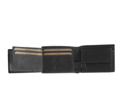 Solid Antique Brass Hardware &amp; Heavy-Duty Dual Zipper Detail on Marvin Full-Grain Portefeuille en Cuir pour Homme