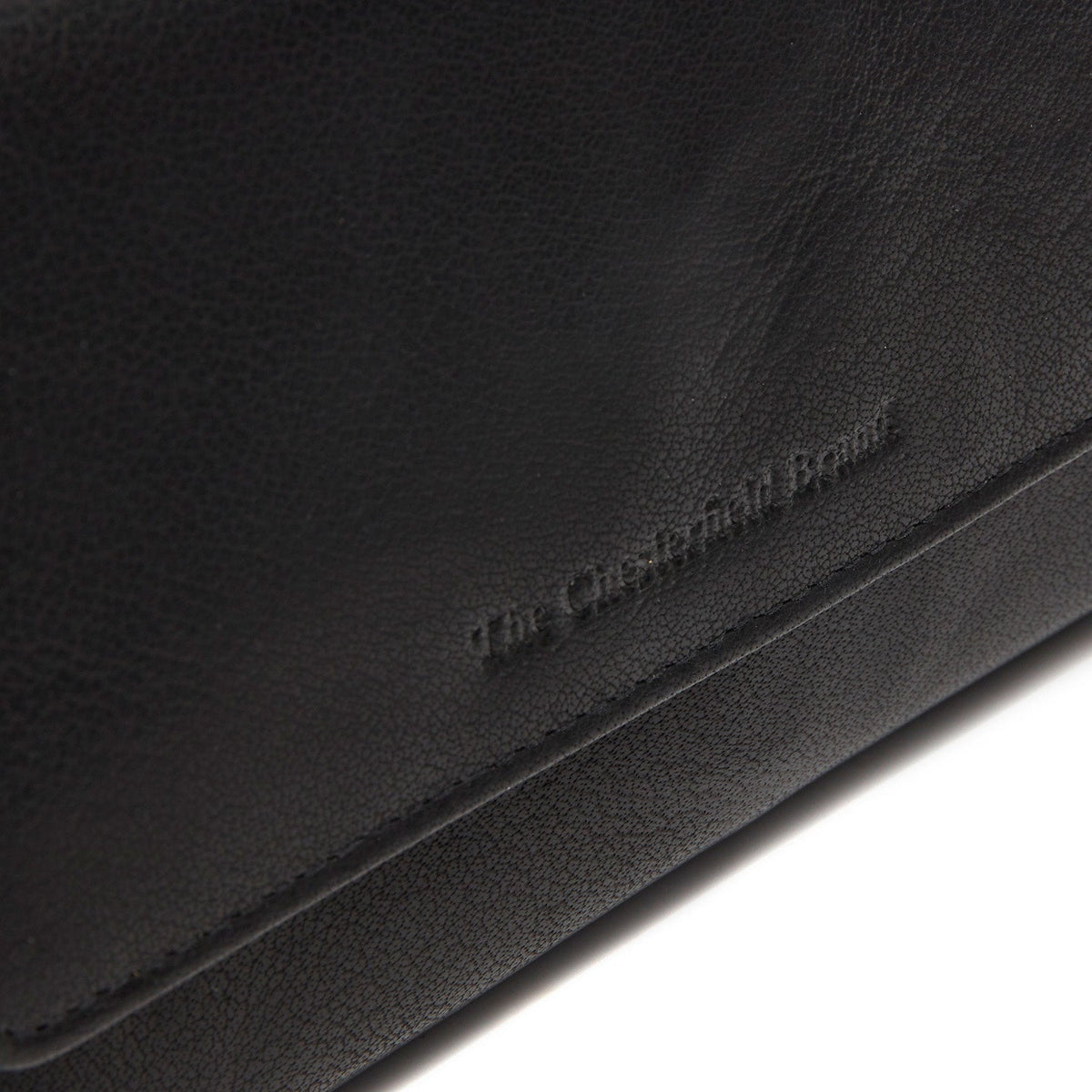 Solid Antique Brass Hardware &amp; Heavy-Duty Dual Zipper Detail on Rhodos Full-Grain Portefeuille en Cuir pour Femme
