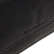 Solid Antique Brass Hardware &amp; Heavy-Duty Dual Zipper Detail on Rhodos Full-Grain Portefeuille en Cuir pour Femme