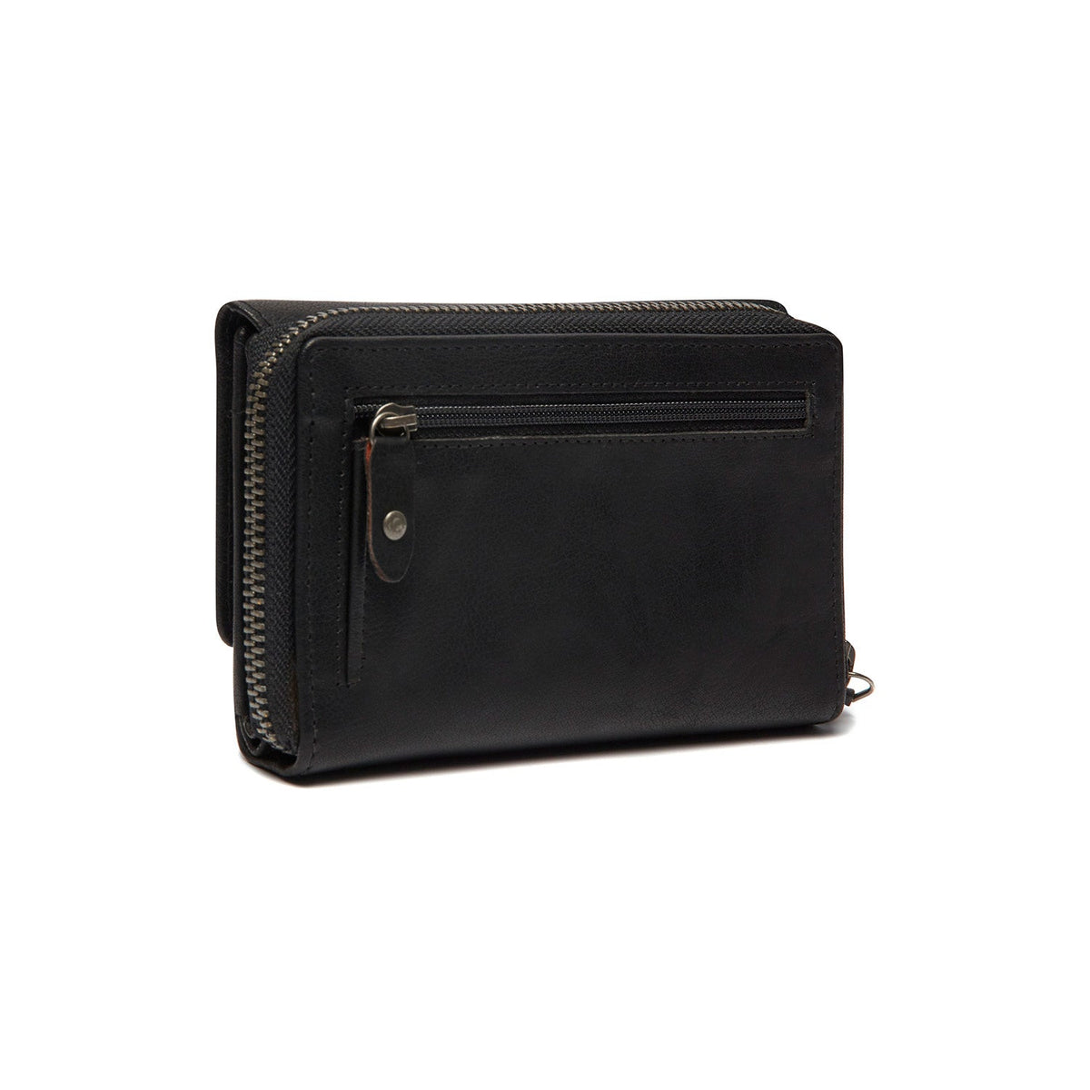 Rhodos Full-Grain Portefeuille en Cuir pour Femme - Structured Side Profile Showing Gusset Depth &amp; Expansion Capacity