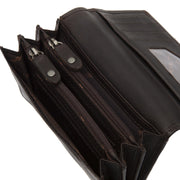 Salzburg Full-Grain Portefeuille en Cuir pour Femme - Structured Side Profile Showing Gusset Depth &amp; Expansion Capacity