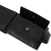 Solid Antique Brass Hardware &amp; Heavy-Duty Dual Zipper Detail on Yamba Full-Grain Portefeuille en Cuir pour Homme