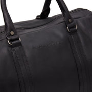 Solid Antique Brass Hardware &amp; Heavy-Duty Dual Zipper Detail on Melbourne Full-Grain Leather Weekender Bag pour Femme