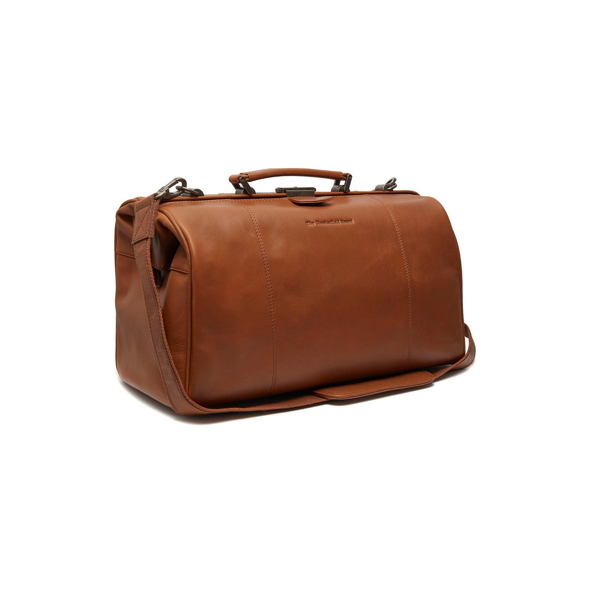 Texel Full-Grain Leather Weekender Bag pour Femme in Classic 100% Full-Grain Leather - Full Exterior Front Profile View | Acheter en ligne