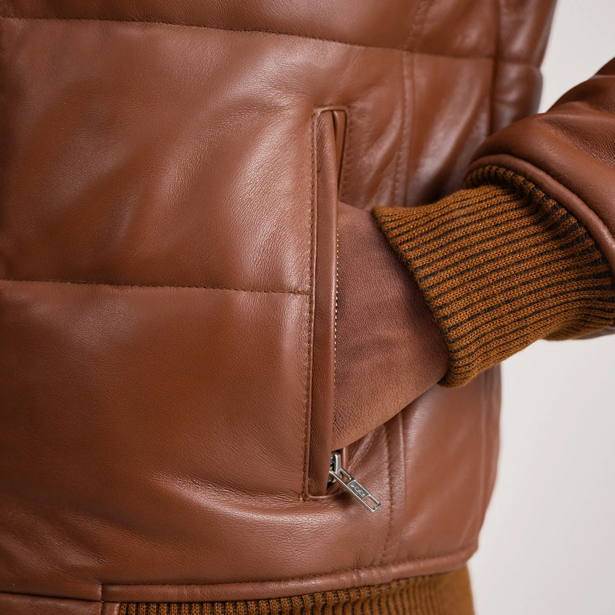 Lucas Blouson Bomber en Cuir pour Homme – Vue produit alternative 6