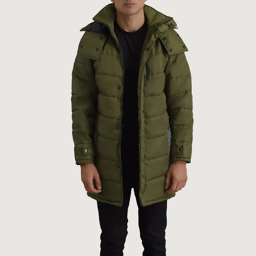 Moore Vert Hooded Parka pour Homme
