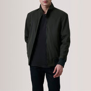 
Morrison Olive Canvas Blouson Bombardier en Cuir pour Homme For Men in Olive Waxed Cotton Canvas - Vue de face & silhouette ajustée | Acheter en ligne