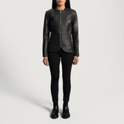Nexi Matelassé Veste en Cuir pour Femme – Vue produit alternative 3