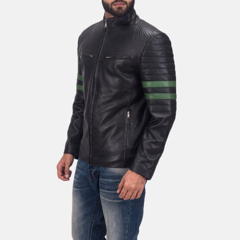 Night Trooper Veste en Cuir pour Homme