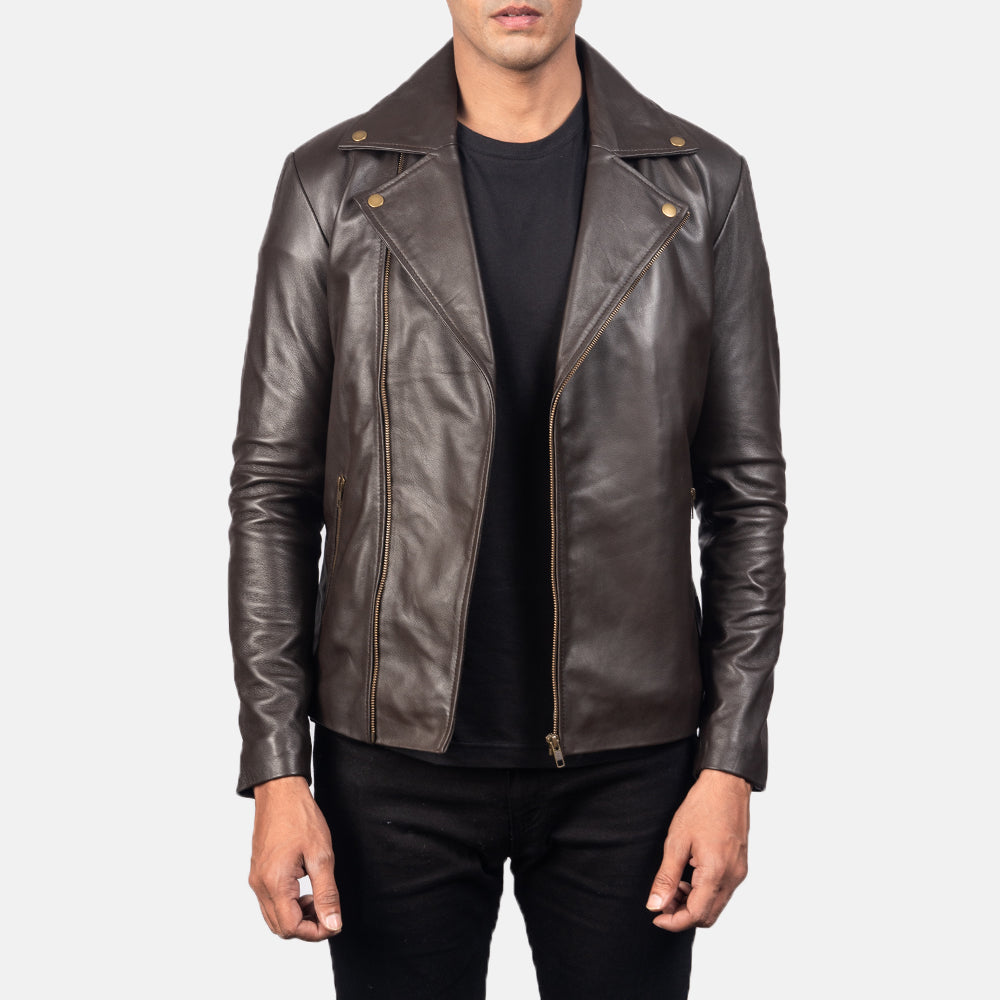 Noah Veste Motard en Cuir pour Homme – Vue produit alternative 1