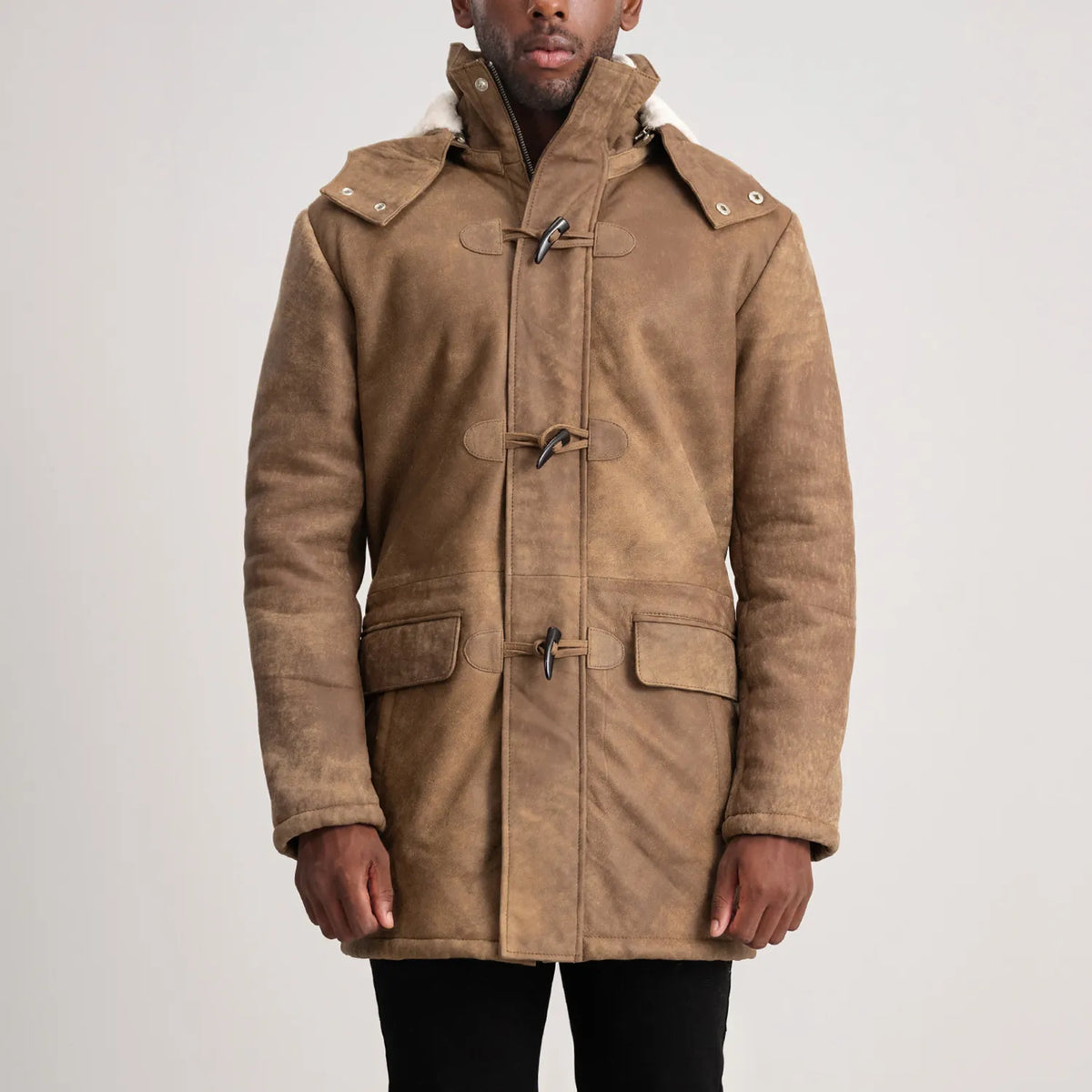 Nolan Manteau en Cuir pour Homme – Vue produit alternative 4