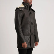 Nolan Manteau en Cuir pour Homme – Vue produit alternative 2