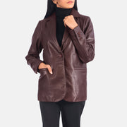 Norma Blazer en Cuir pour Femme – Vue produit alternative 4
