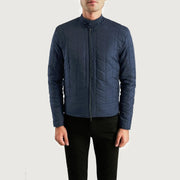Men's Nyle Matelassé Windbreaker Veste en Cuir pour Homme - Vue de profil avec coupe de manche ergonomique
