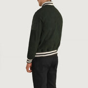 Authentic Goatskin Suede with Suede Finish Grain Texture &amp; Heavy-Duty Seam Stitching Detail