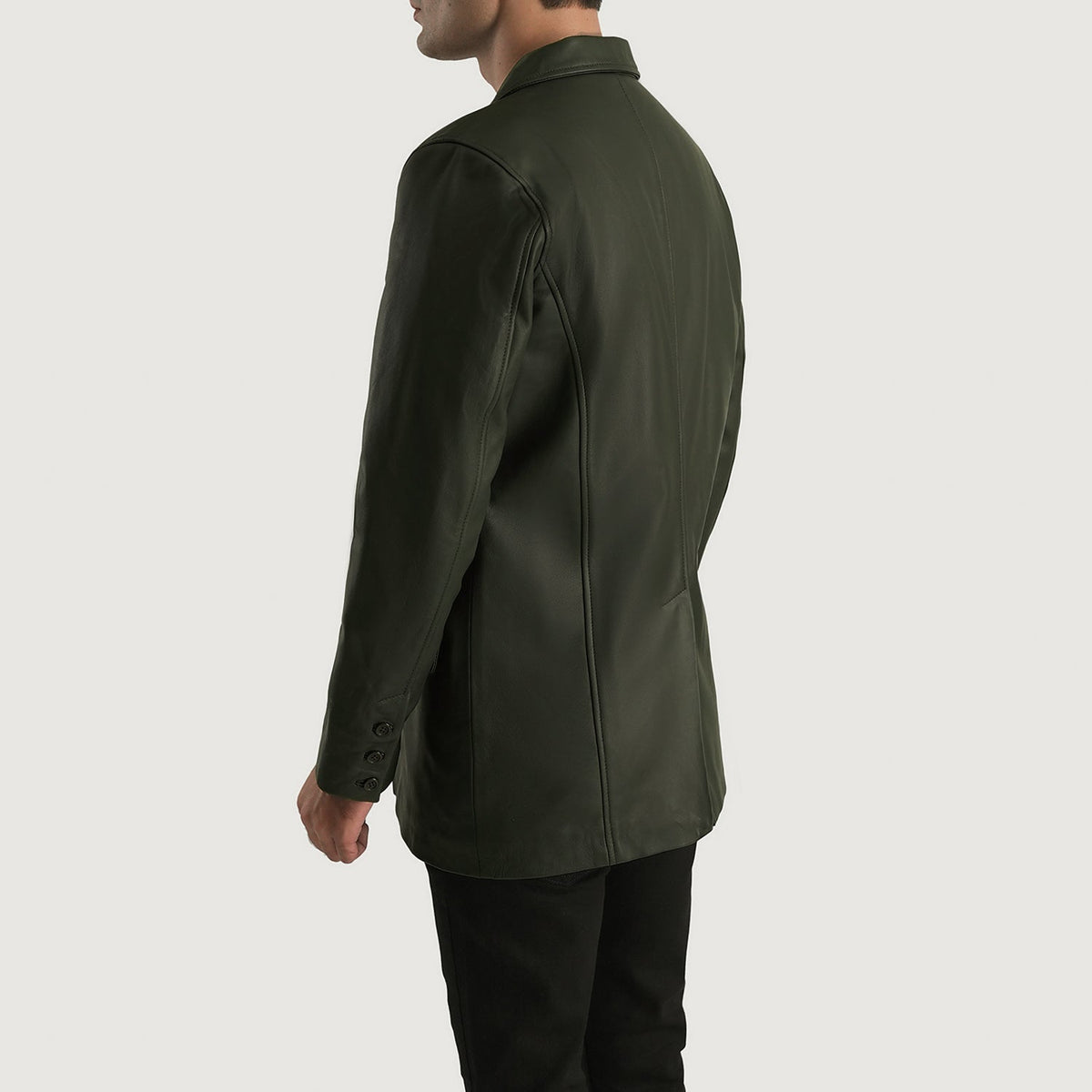 Ray Cutler Veste en Cuir pour Homme – Vue produit alternative 5