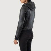 
Rebella Hooded Blouson Bombardier en Cuir pour Femme – alternate product view 5