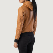 
Rebella Hooded Blouson Bombardier en Cuir pour Femme – alternate product view 5