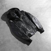 Roslyn Hooded Blouson Bomber en Cuir pour Femme – Vue produit alternative 7
