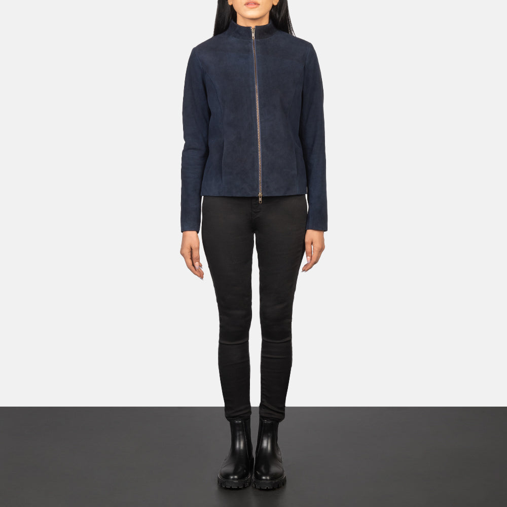 Rumella Veste Motard en Cuir pour Femme – Vue produit alternative 3
