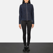 Rumella Veste Motard en Cuir pour Femme – Vue produit alternative 3