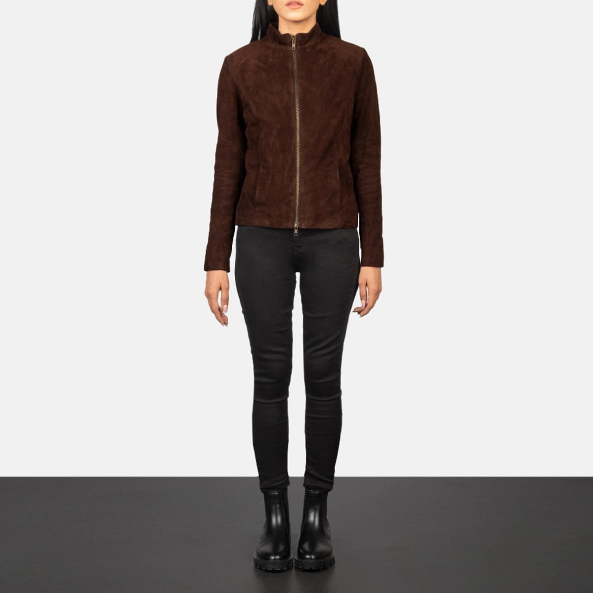 Rumella Veste Motard en Cuir pour Femme – Vue produit alternative 3