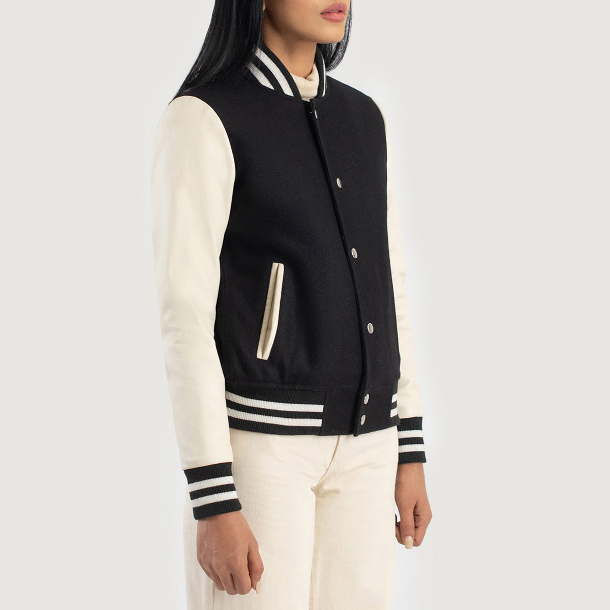 
Savant Varsity Veste en Cuir pour Femme – alternate product view 2
