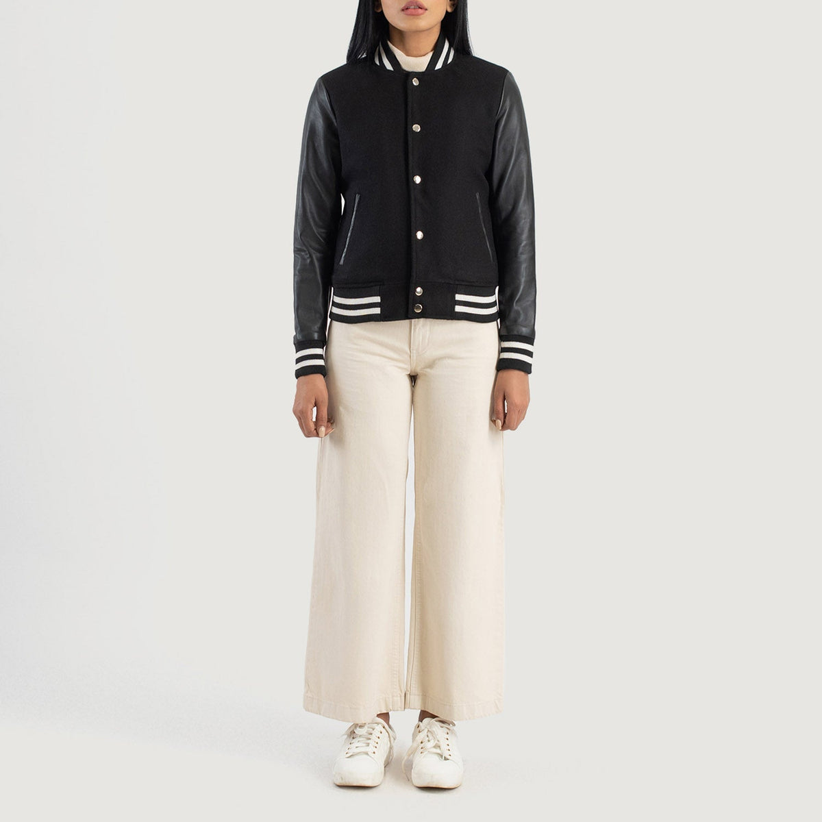 
Savant Varsity Veste en Cuir pour Femme – alternate product view 3