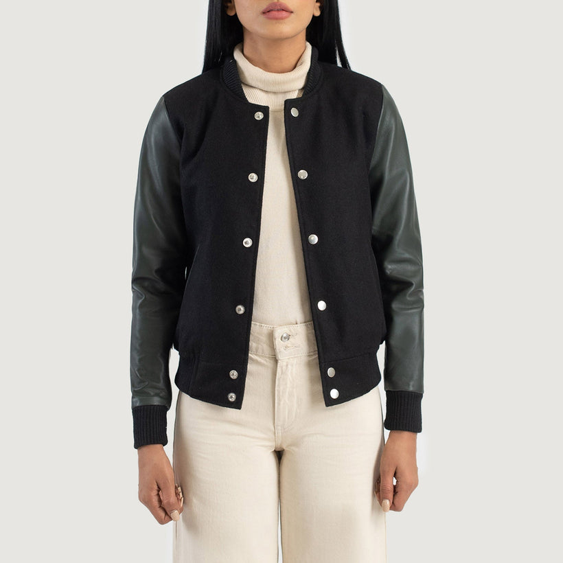 Savant Varsity Veste en Cuir pour Femme