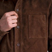 
Authentic Goatskin Suede with Suede Finish Grain Texture & Heavy-Duty Seam Stitching Detail