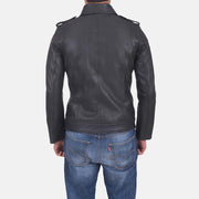 Sergeant Noir Veste en Cuir pour Homme - Vue de profil avec coupe de manche ergonomique