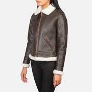 
Sherilyn B-3 Noir Blouson Bombardier en Cuir pour Femme – alternate product view 2